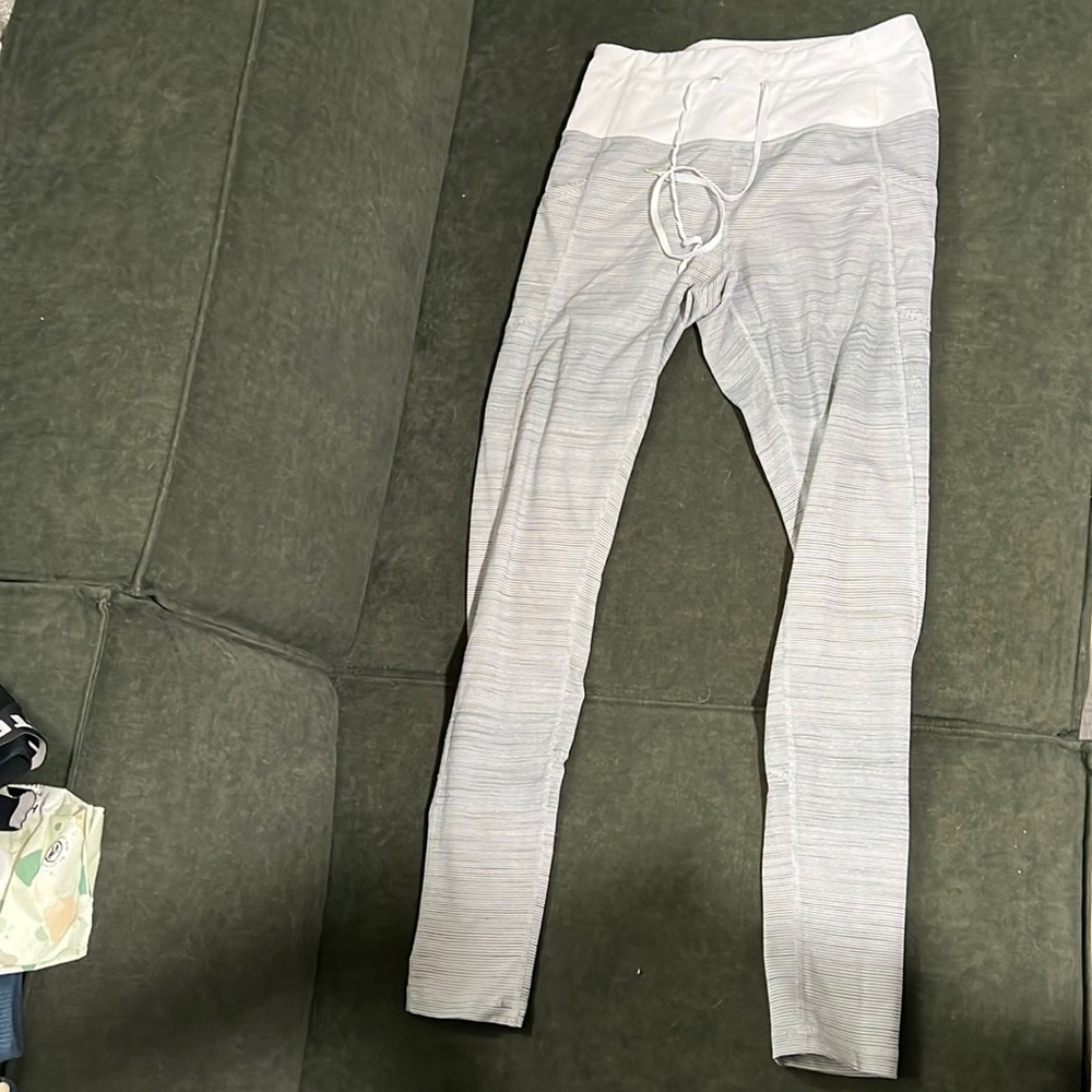 Zella Stripe & Tie High Waist Leggings